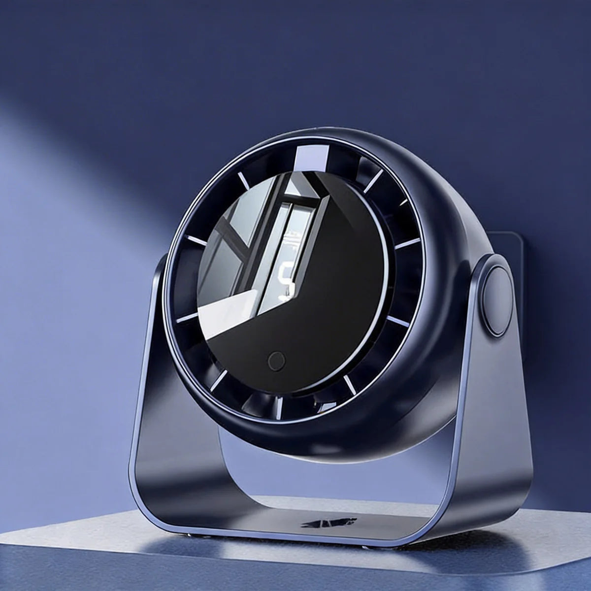 AC Decors™ OrbitPro 100-Speed Smart Desktop Fan - with Wall Mount & Digital Knob (Space Grey / Cream White)