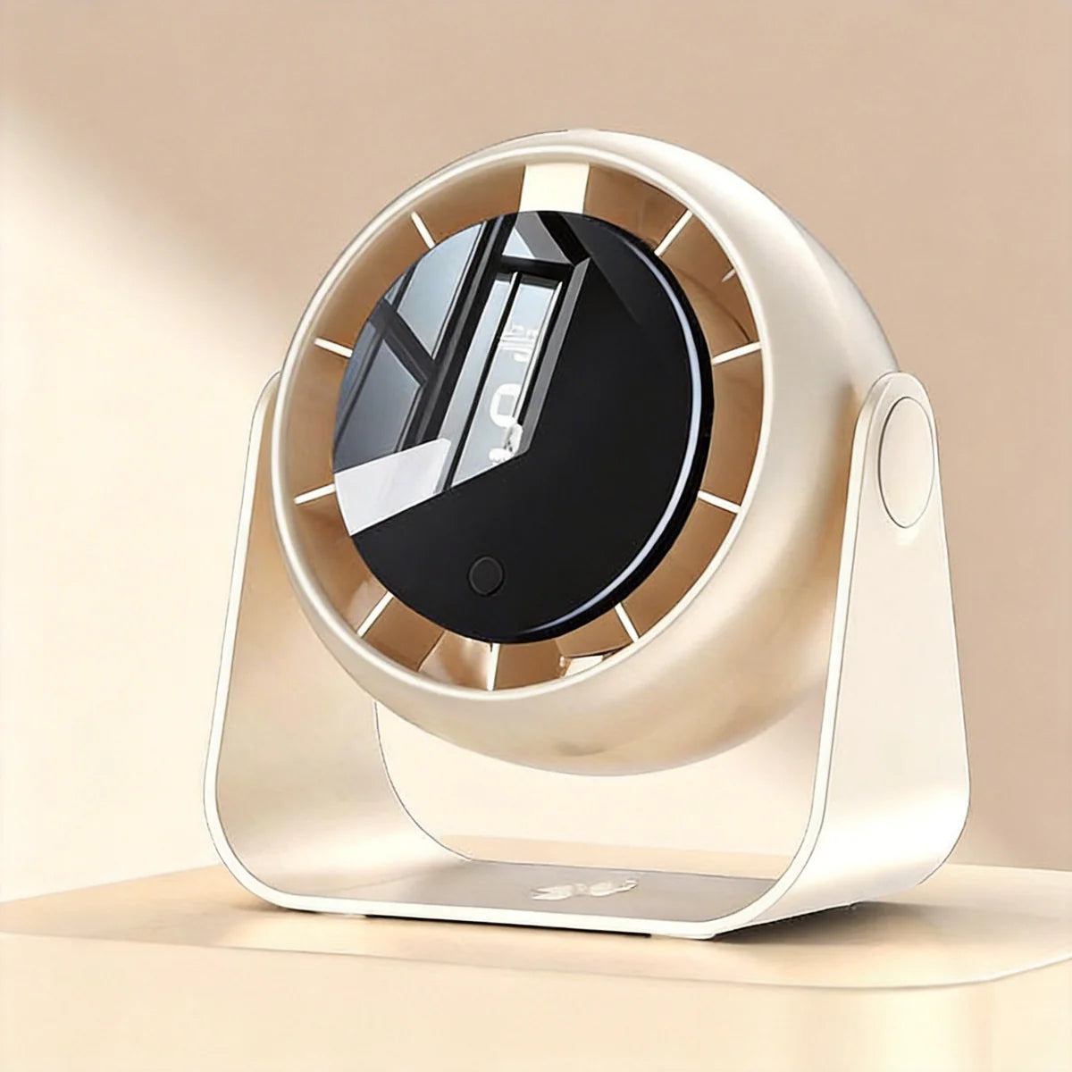 AC Decors™ OrbitPro 100-Speed Smart Desktop Fan - with Wall Mount & Digital Knob (Space Grey / Cream White)