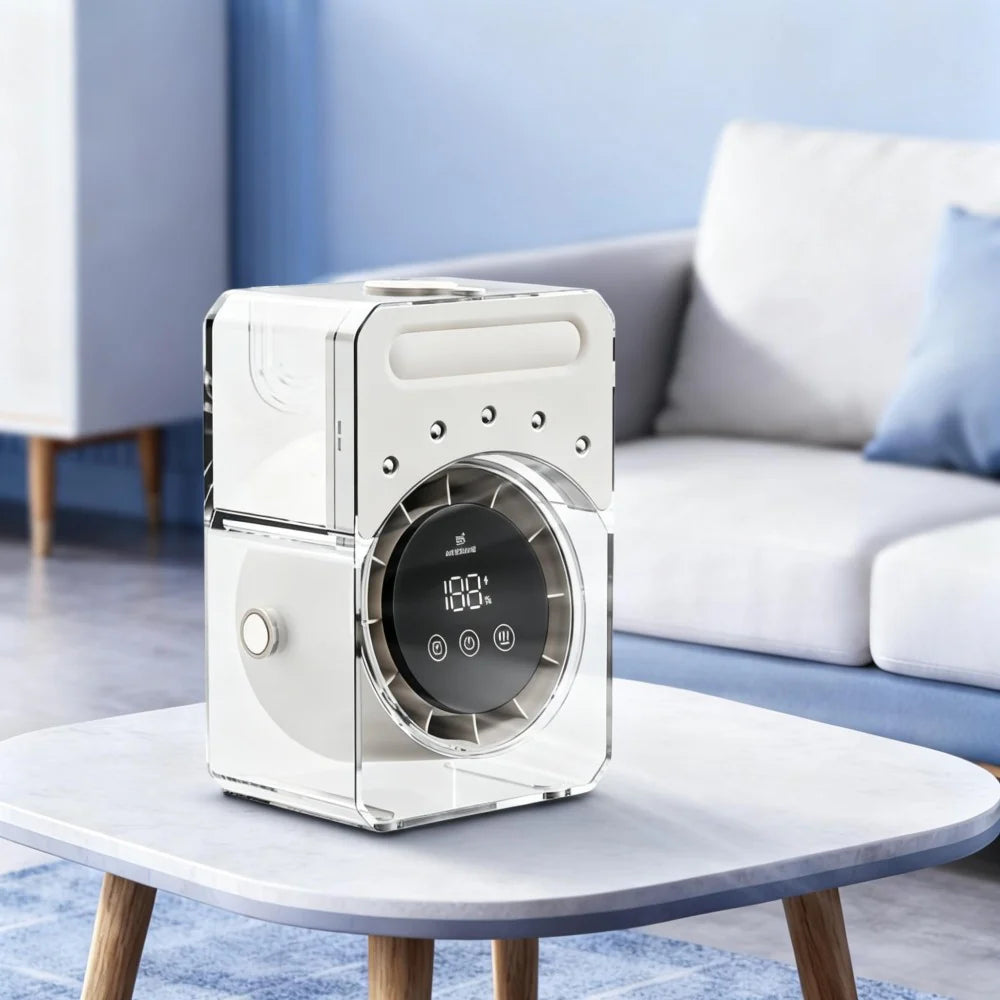 AC Decors™ ArcticMist 3-in-1 Evaporative Air Cooler - with 5-Hole Misting & Stepless Speed (Glacier White)