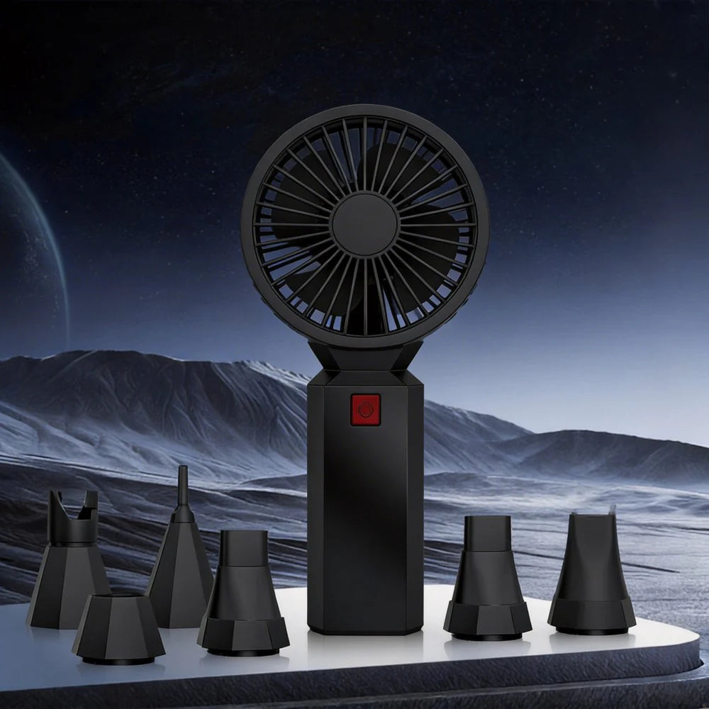 AC Decors™ TitanJet X-1 Industrial Pocket Turbo Fan - 130,000 RPM Air Duster & Blower (Carbon Black)