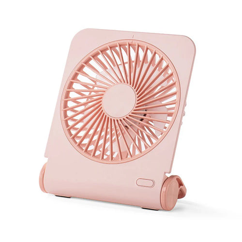 AC Decors™ AeroFold Slim Desktop Fan - Ultra-Quiet, USB Rechargeable & Portable (White / Black / Pink)